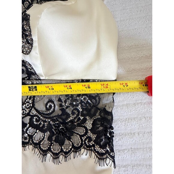 White House Black Market Halter Satin Lace Midi Dress XS/S Coctail Romantic - Picture 9 of 11